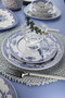 Hermia Vajilla de Porcelana 26 Piezas Azul y Blanco